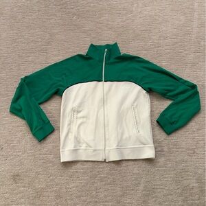 SF415 Y2K Zip Up Track Jacket Large Green White